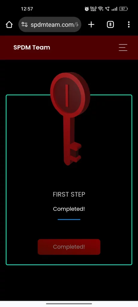 first step complete